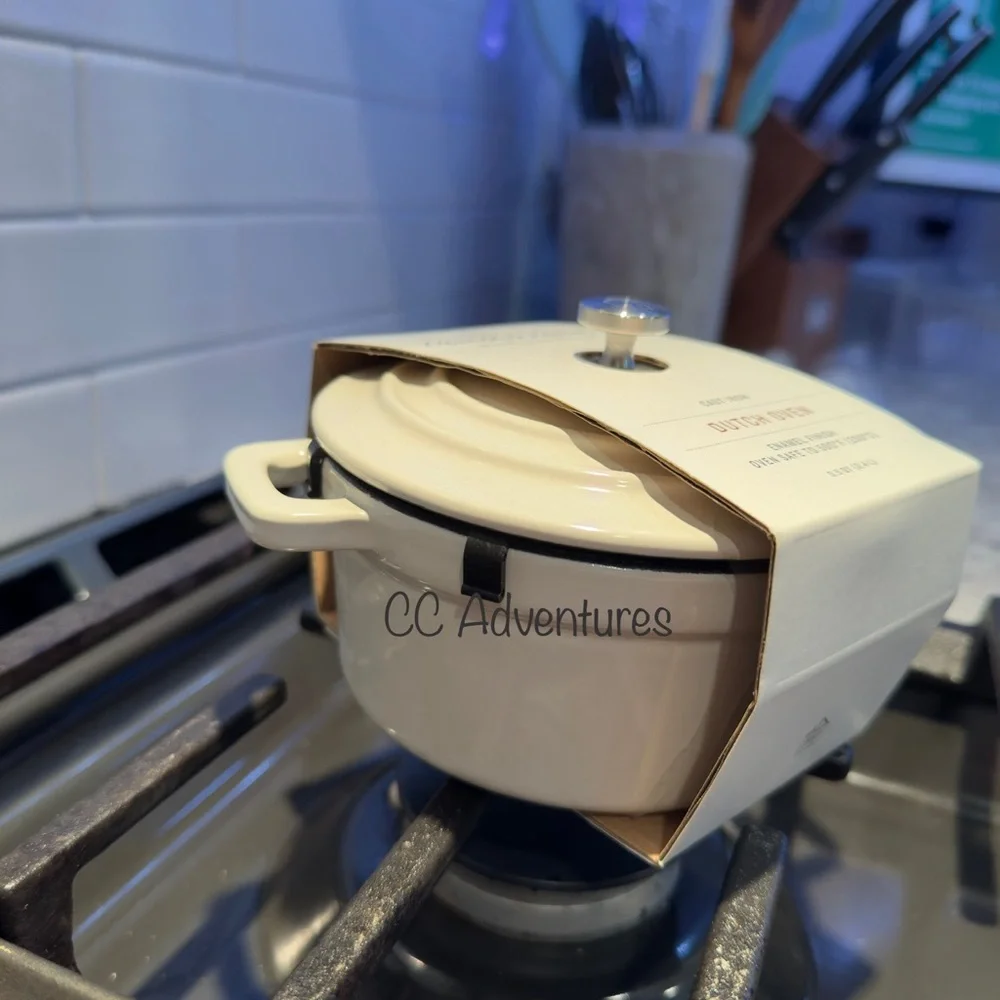 Hearth & Hand .5qt Enameled Cast Iron Mini Dutch Oven Cream